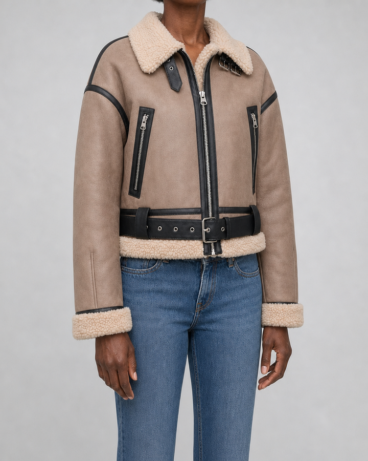 Ethel | Cropped Aviator Bomber Jacket