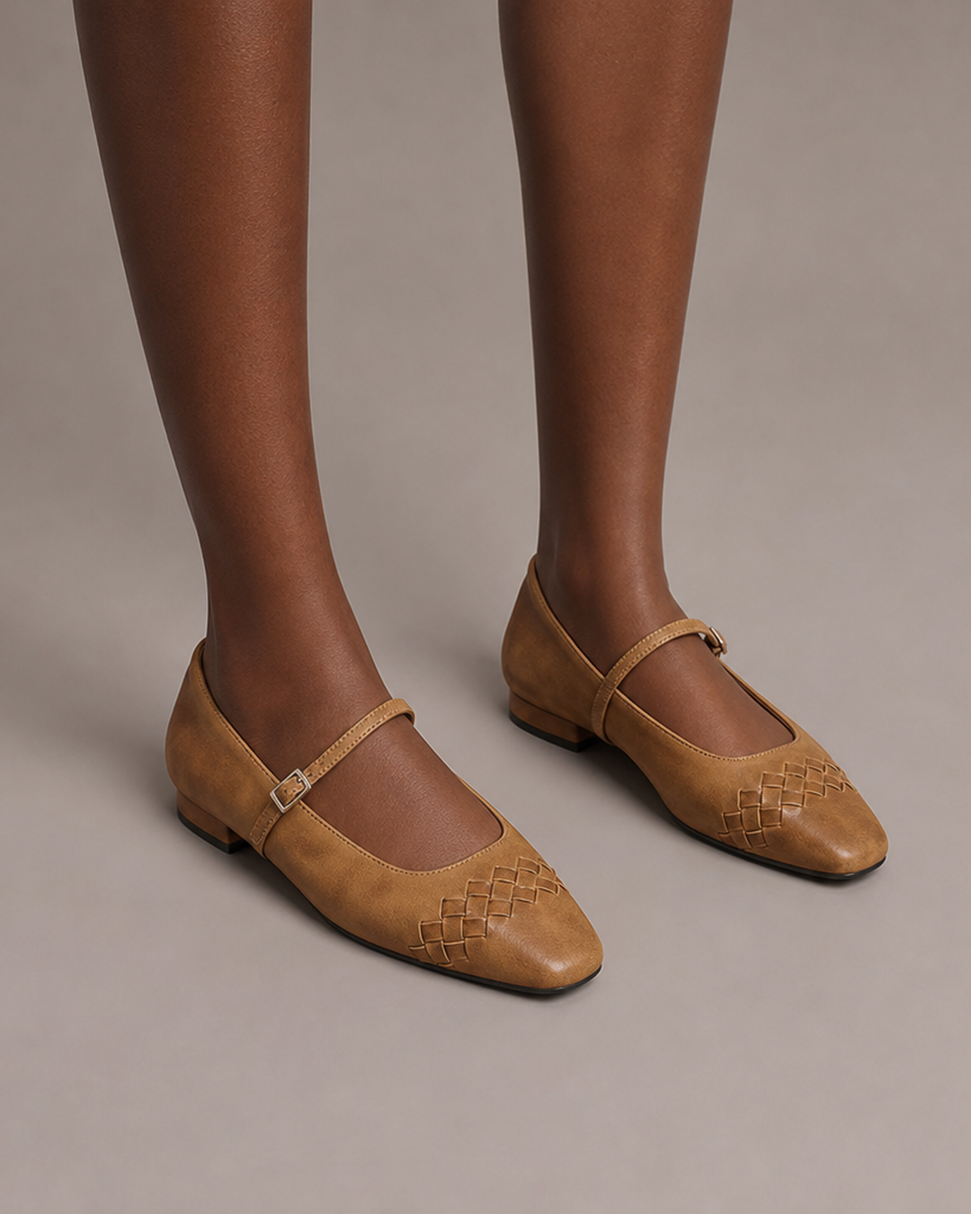 Martina | Square-Toe Mary Jane Flats