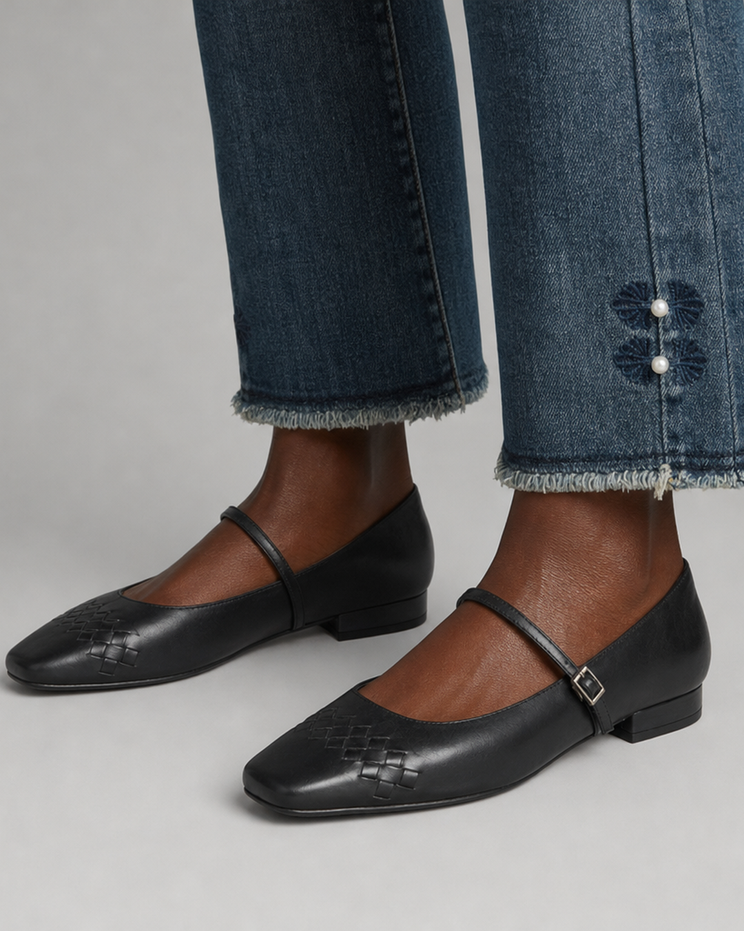 Martina | Square-Toe Mary Jane Flats