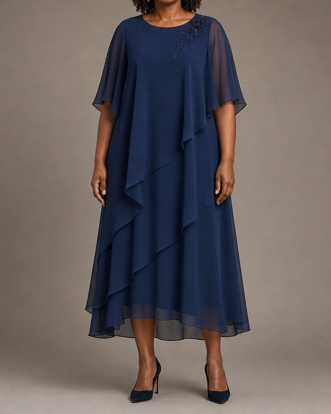 Vivienne | Draped Layer Formal Occasion Dress