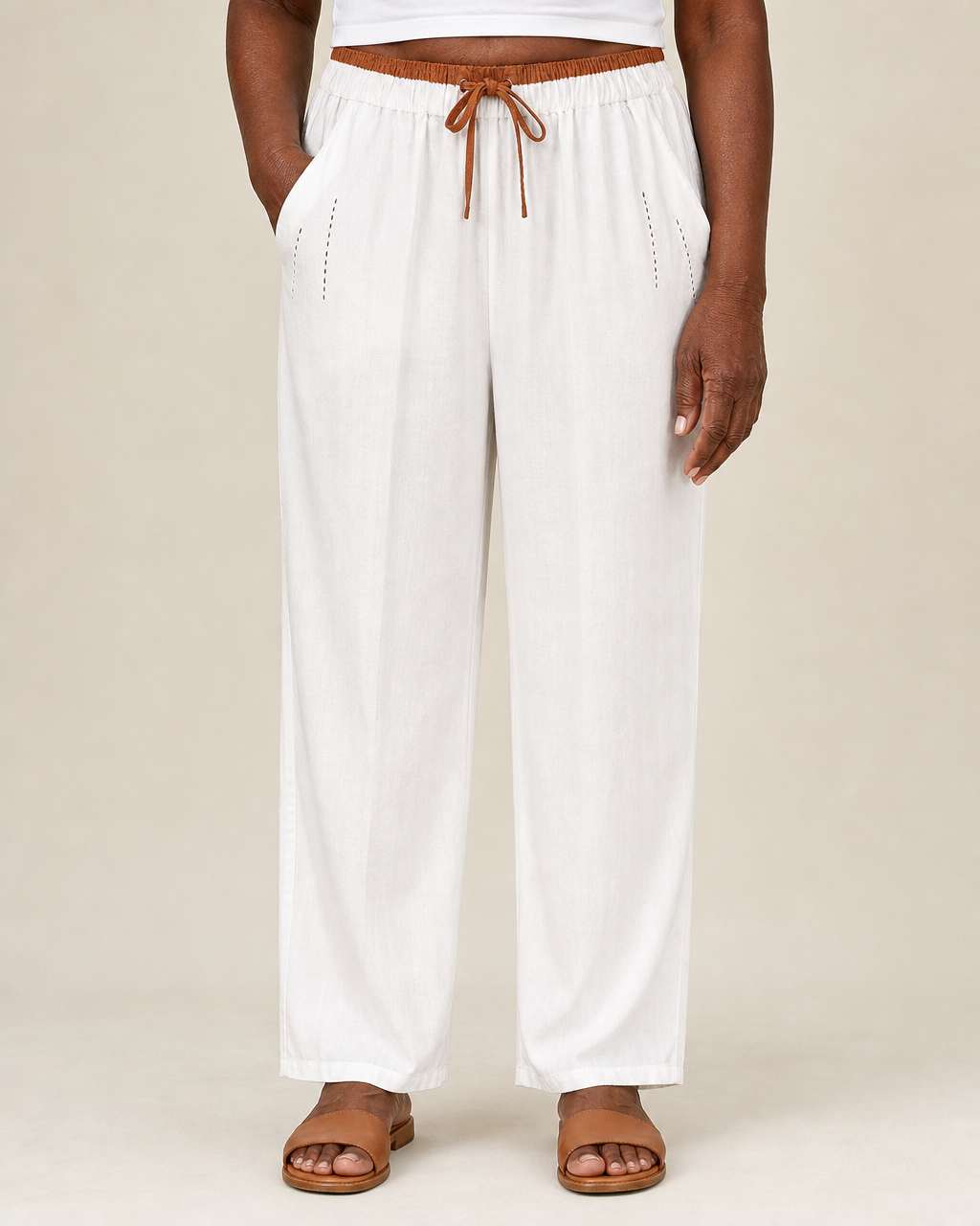 Vivo | Elegant Relaxed Summer Pants — White