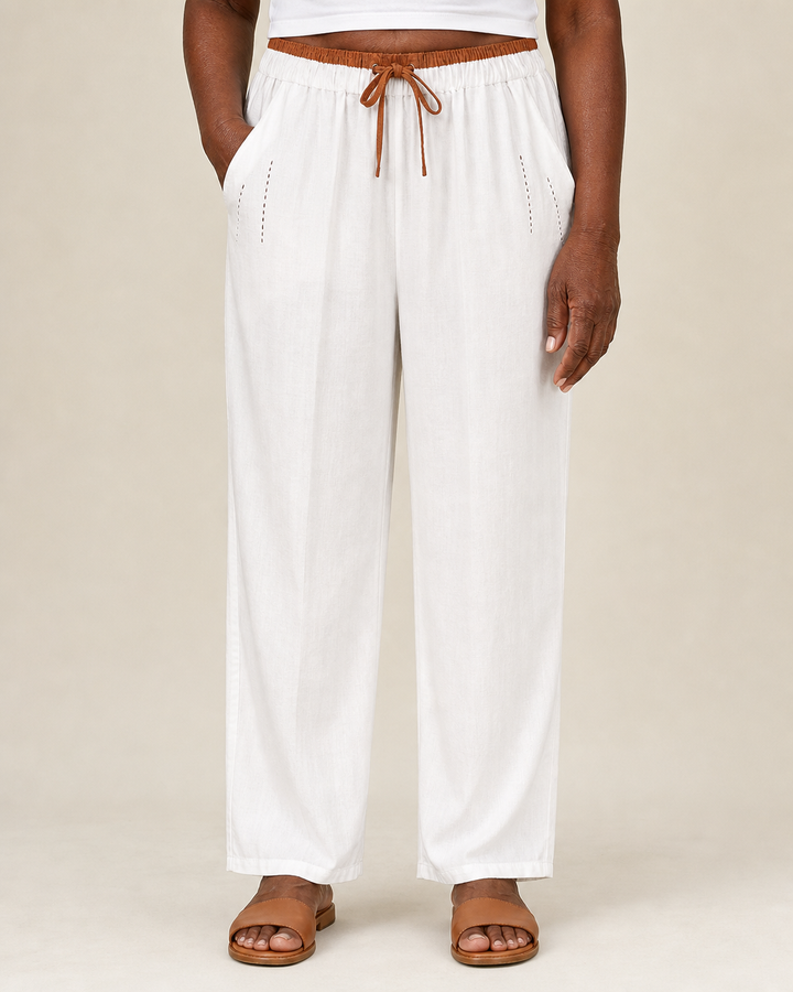 Vivo | Elegant Relaxed Summer Pants — White