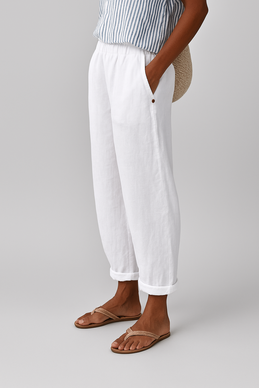 Wanda | Elegant Breathable Everyday Pants — White