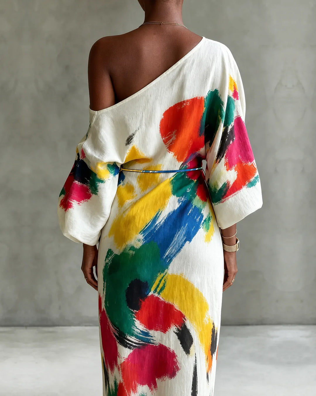 Davina | Abstract Print Maxi Dress