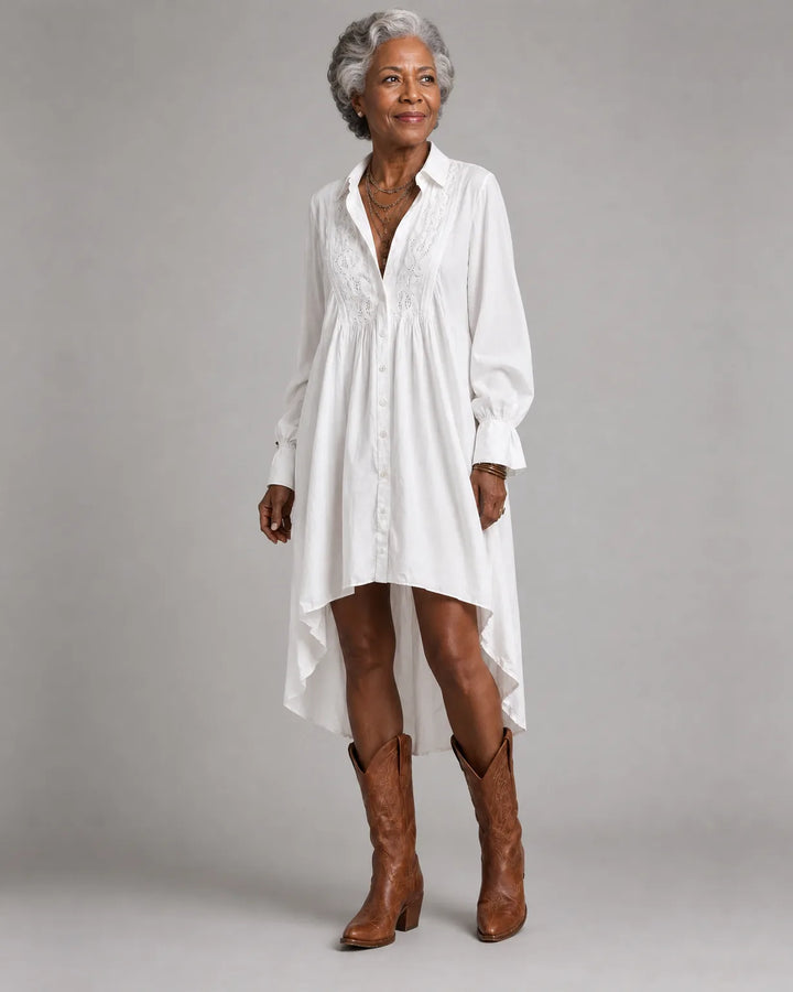 Lucia | Lace Detail Shirt Dress