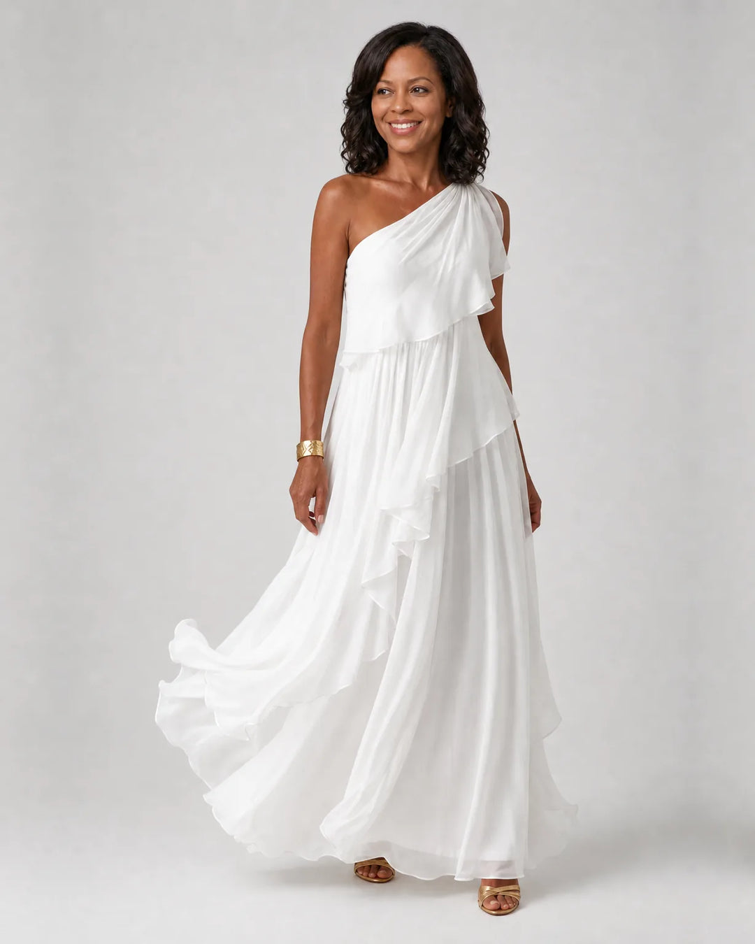 Ela | Cascading Ruffle Maxi Dress