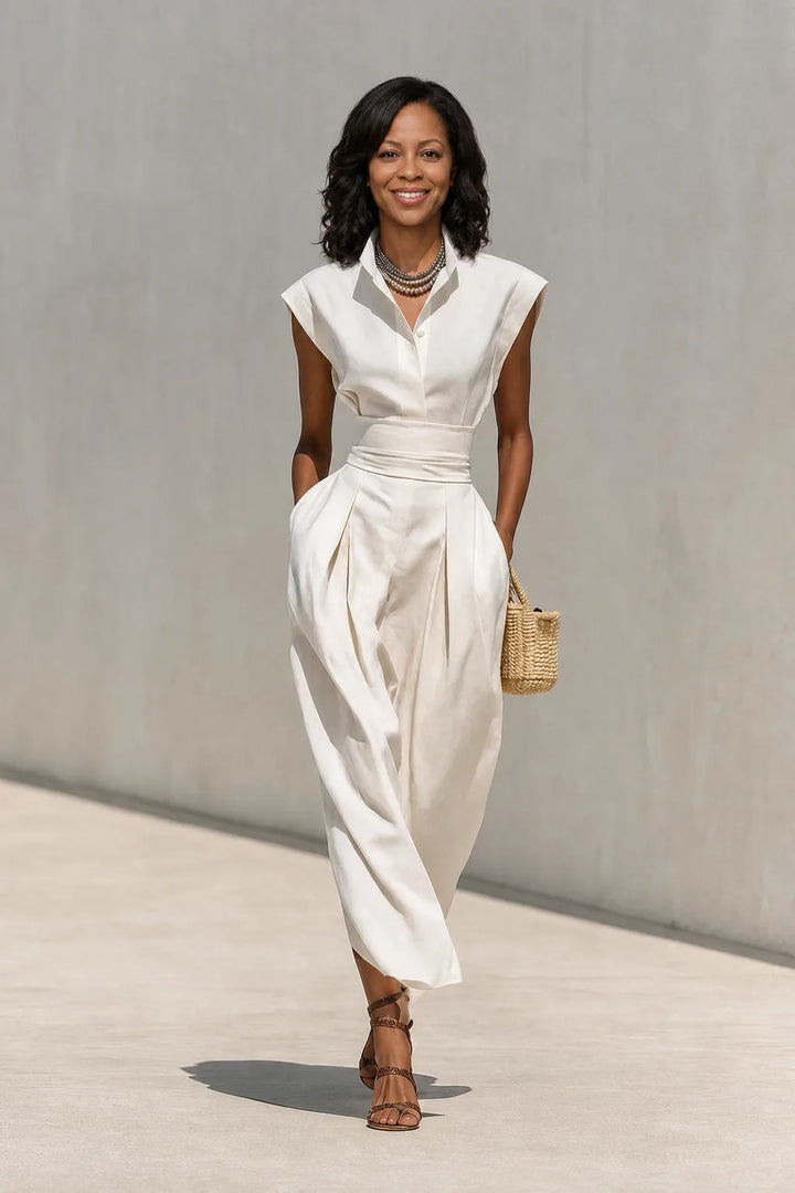 Bisola | High-Neck Two-Piece Skirt Set