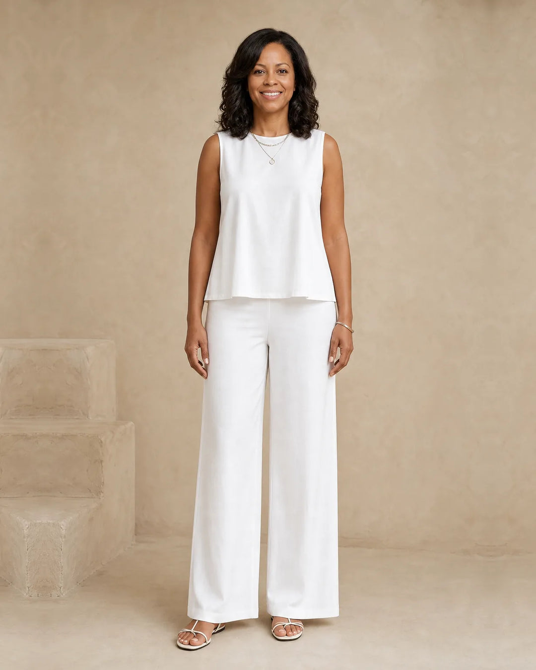 Cierra | Sleeveless Top & Wide-Leg Trouser Set