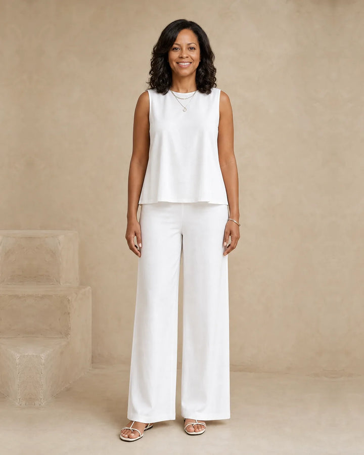 Cierra | Sleeveless Top & Wide-Leg Trouser Set