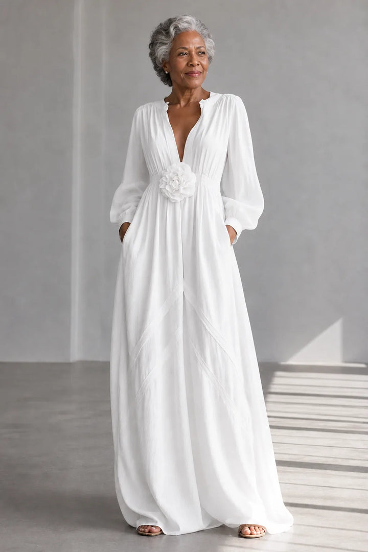 Funmi | 3D Floral High-Waist Maxi