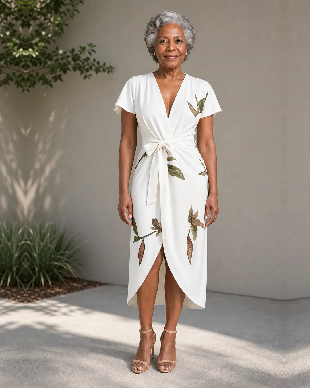 Abeni | Elegant Floral Wrap Dress