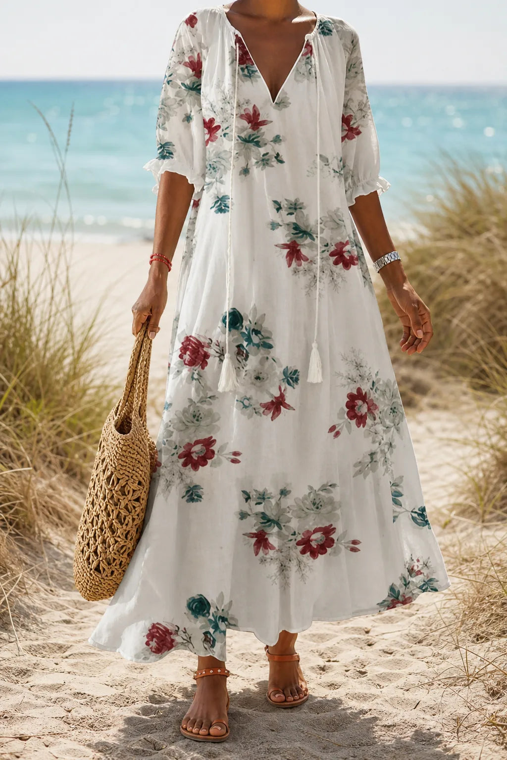 Adriana | Flowing Bohemian Maxi Dress