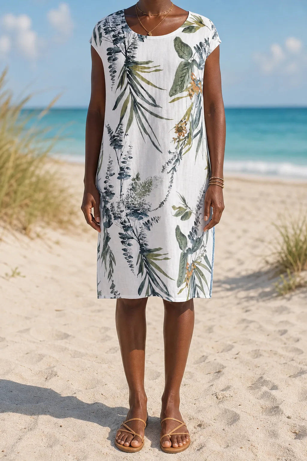 Marnie | Botanical Print Summer Dress