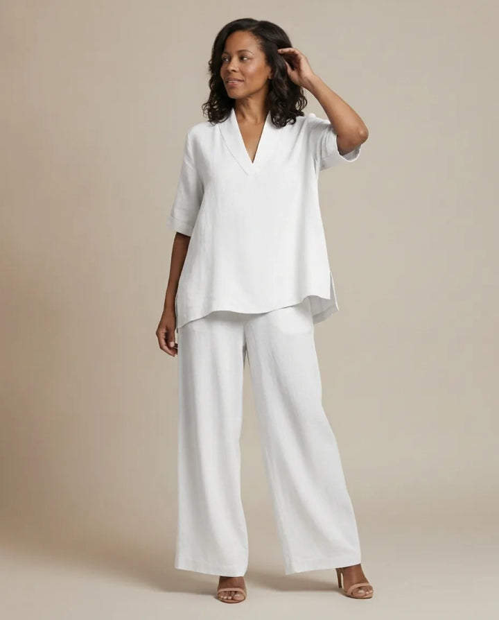 Eliza | Linen Tunic Two-Piece Set