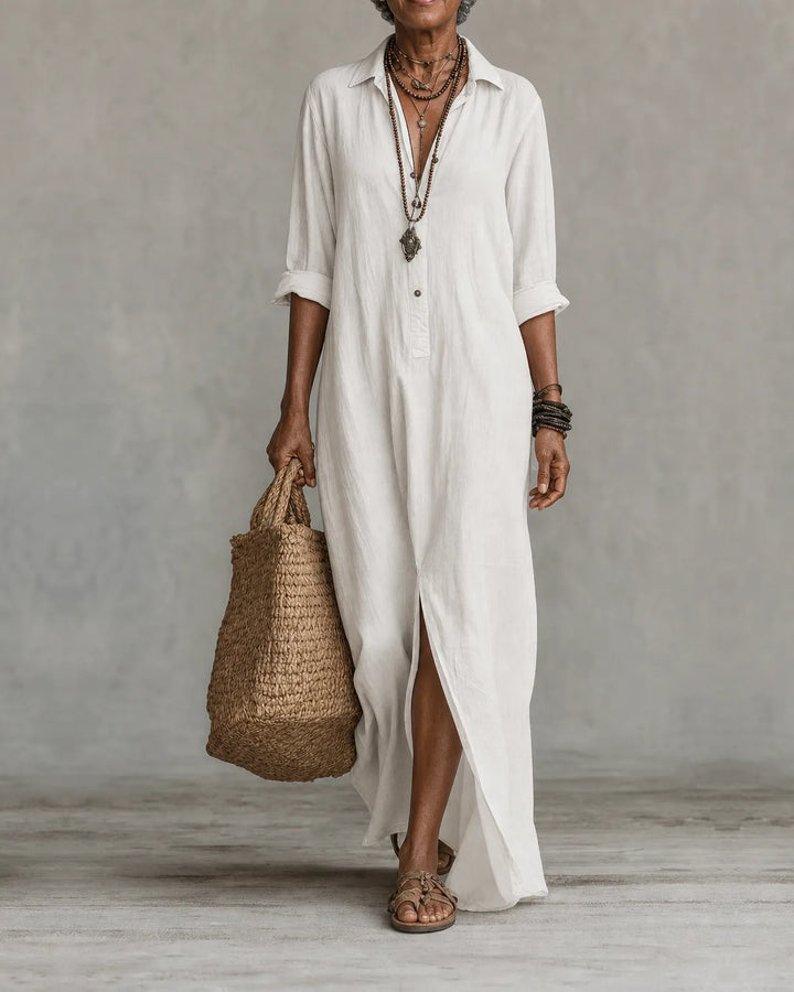 Nkechi | Loose Maxi Dress with Buttons