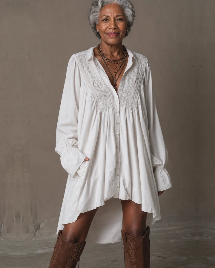 Lucia | Lace Detail Shirt Dress