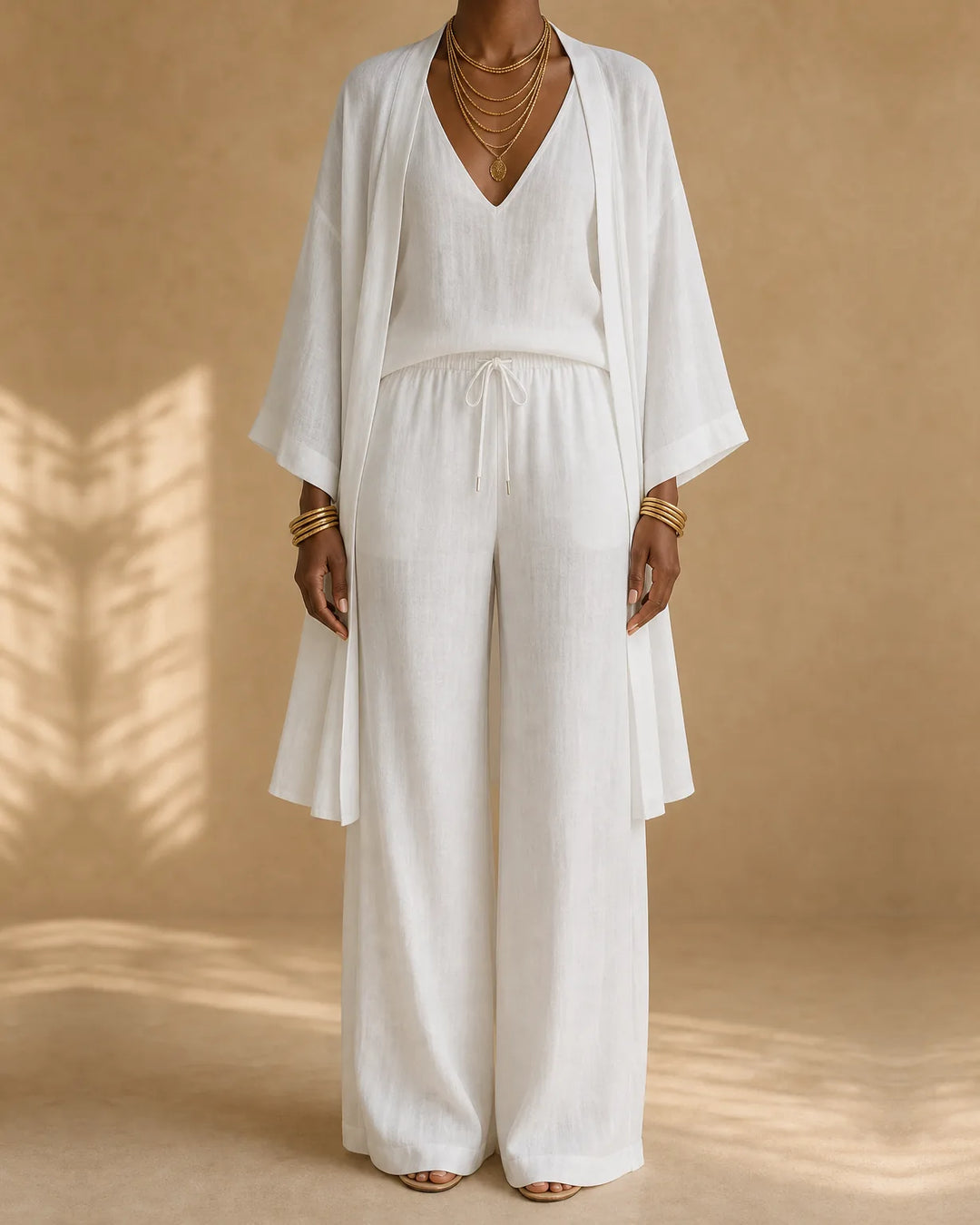 Yolanda | 3-Piece Linen Look Set