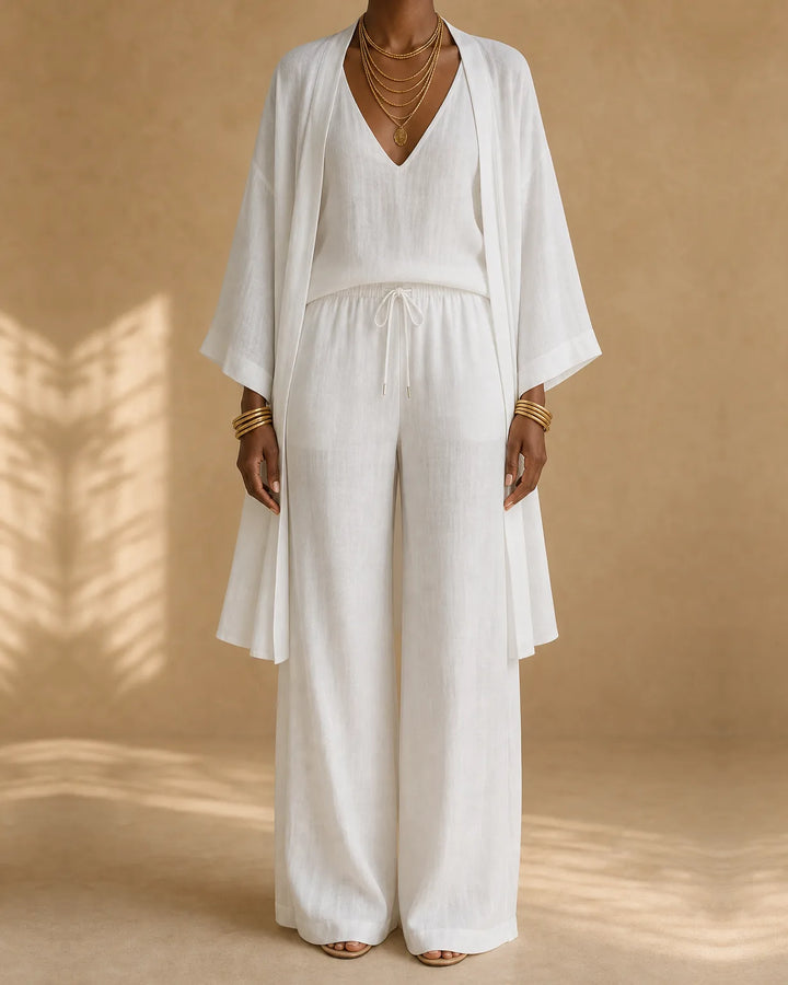 Yolanda | 3-Piece Linen Look Set