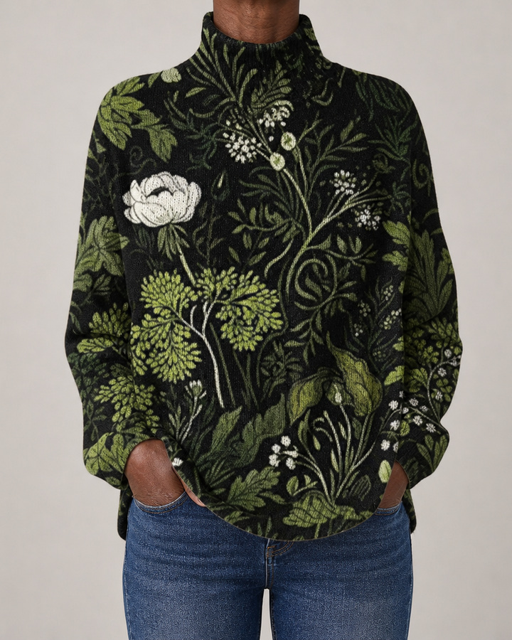 Willow | Botanical Floral Turtleneck