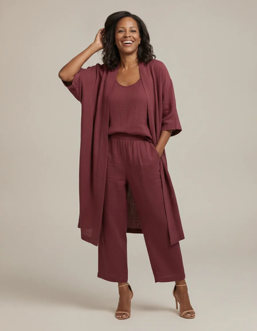 Audrey | Three-Piece Kimono Lounge Set