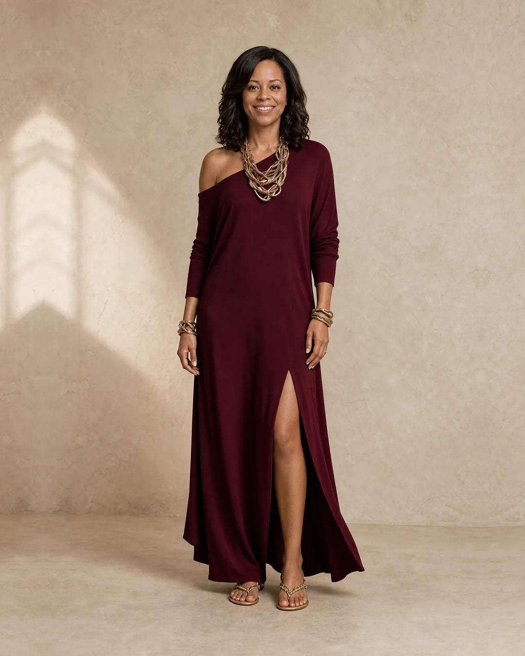 Nadira | One-Shoulder Maxi Dress
