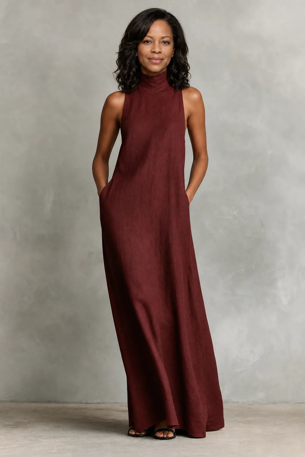 Edda | Soft Turtleneck Maxi Dress