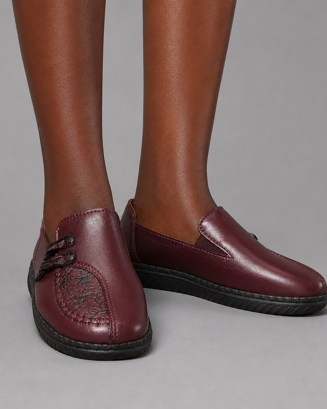 Cathy | Floral Detail Comfort Loafers