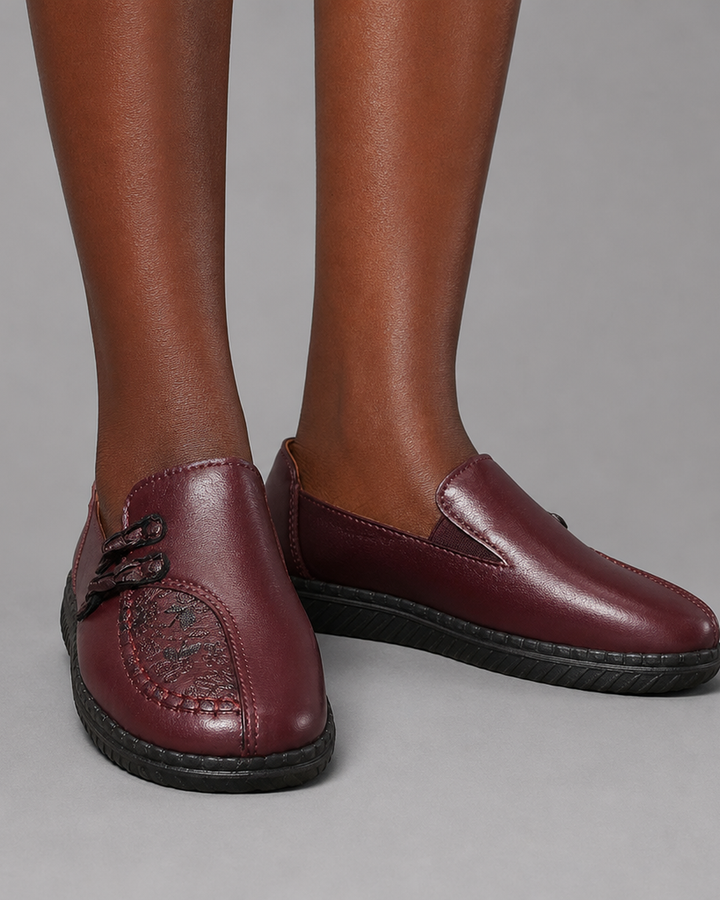 Cathy | Floral Detail Comfort Loafers