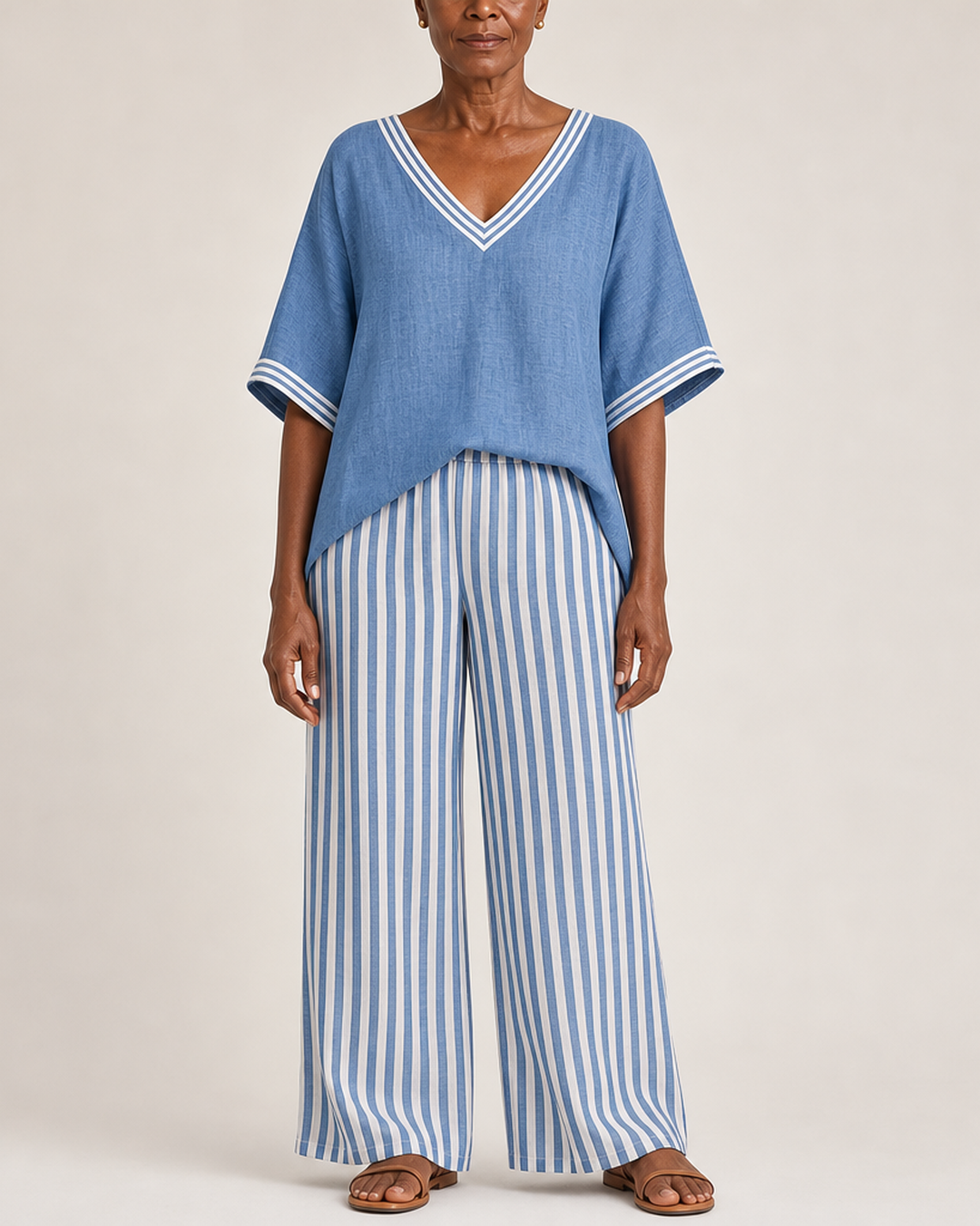 Women | Linen-Look Two Piece Set Relaxed Summer Style
