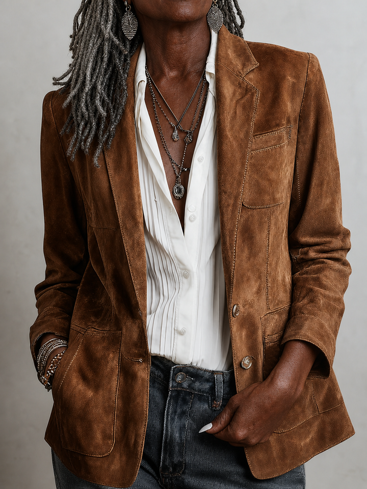 Verbena | Vintage Brown Blazer
