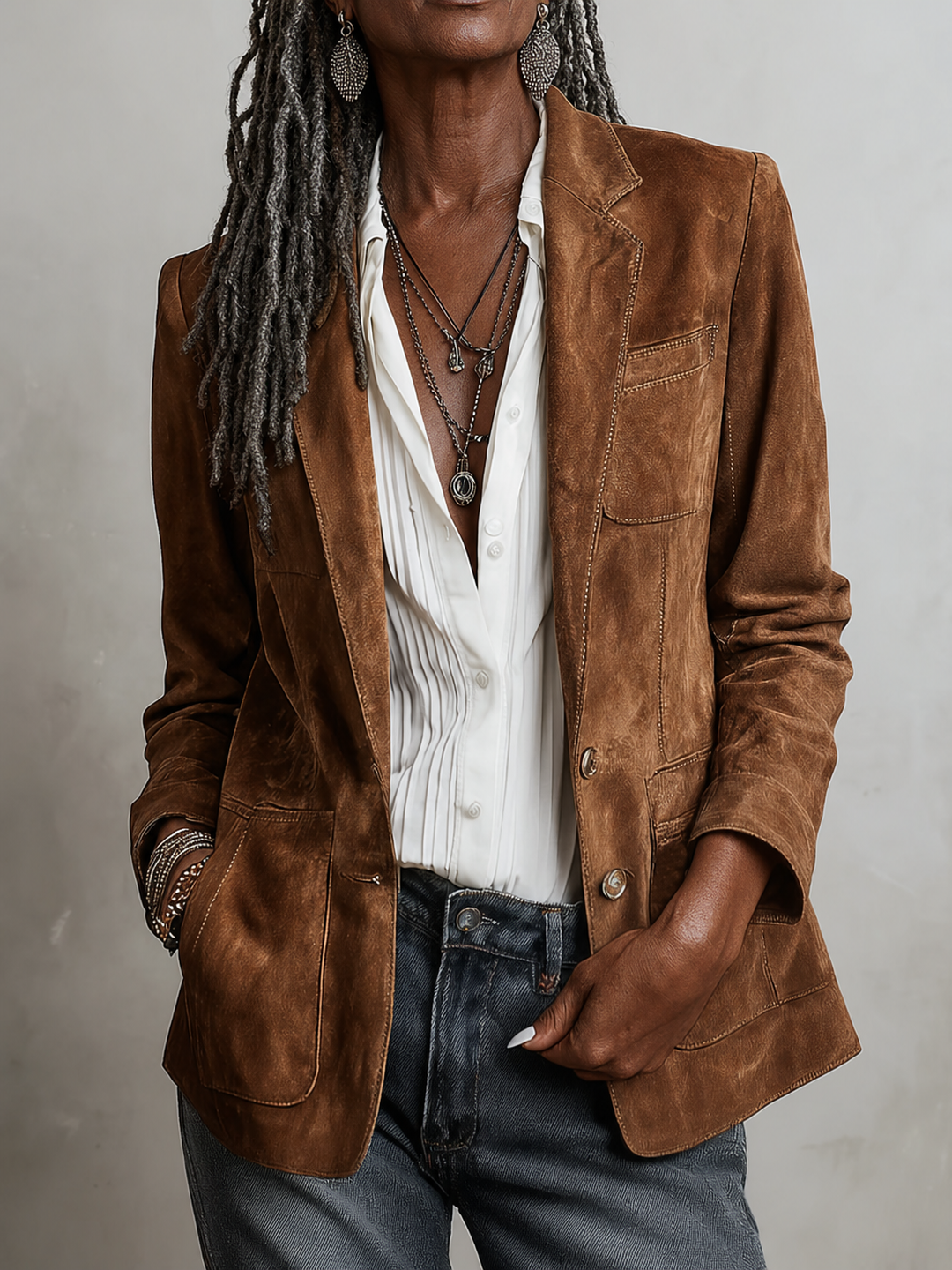 Verbena | Vintage Brown Blazer