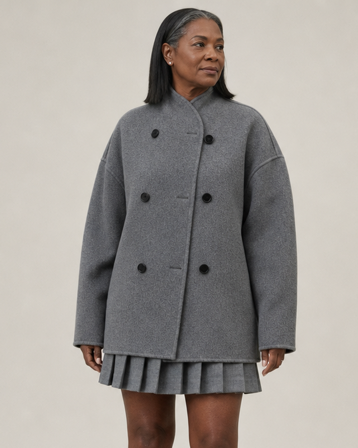 Women | Asymmetrical Button Longline Coat