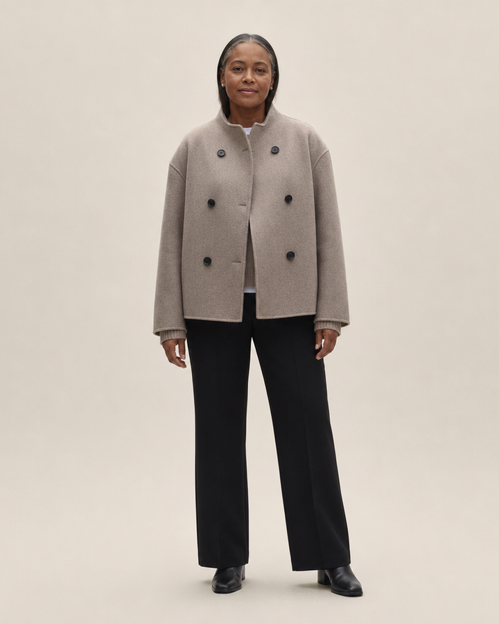 Women | Asymmetrical Button Longline Coat