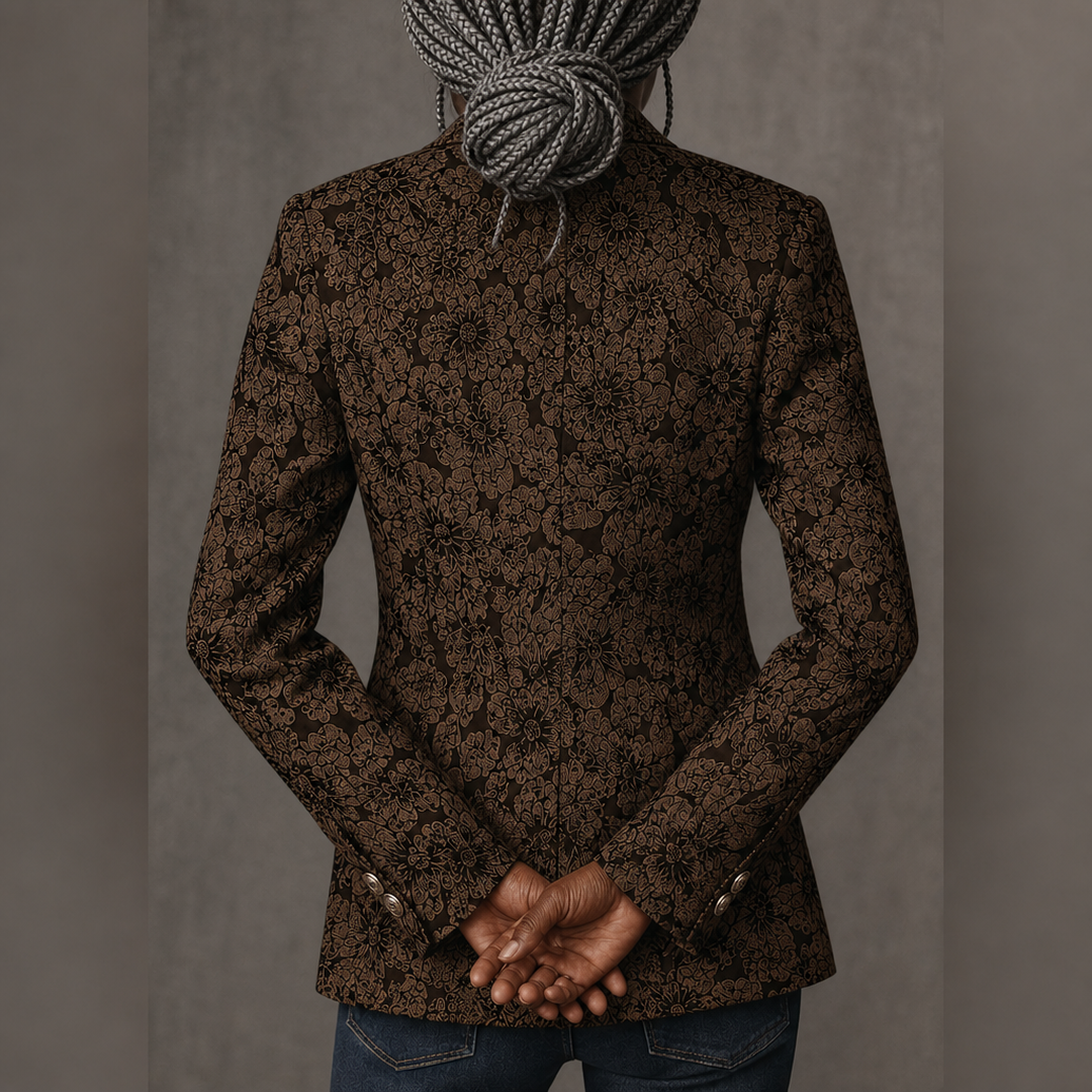 Bathilde | Paisley Jacquard Fitted Blazer