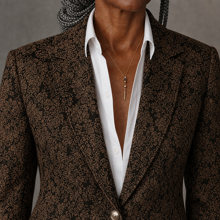 Bathilde | Paisley Jacquard Fitted Blazer