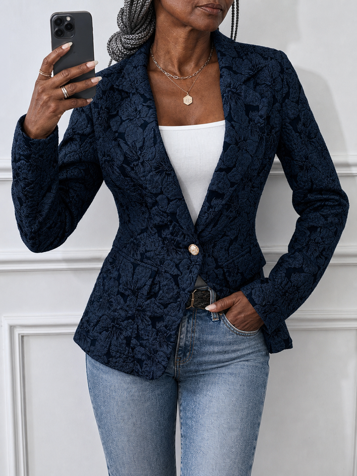 Bathilde | Paisley Jacquard Fitted Blazer