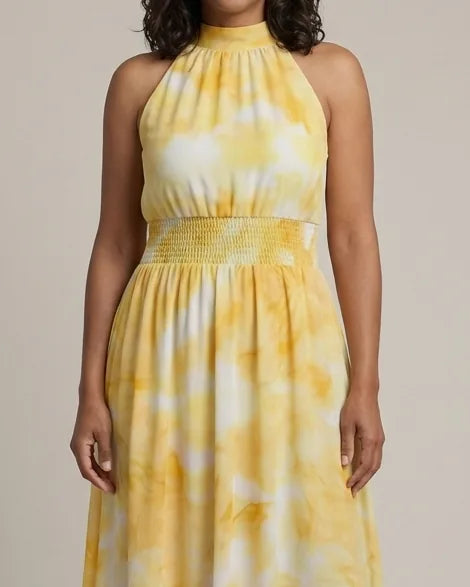 Willow | Gathered Halter Midi Dress