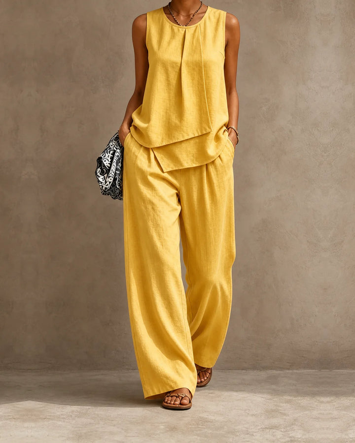 Yasmin | Sleeveless Top & Wide-Leg Set