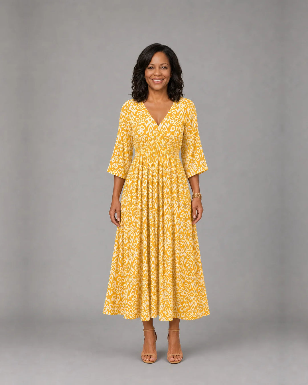 Althea™ | Bohemian Flow Midi Dress