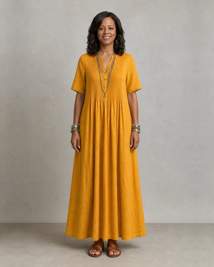 Livia Pintuck Maxi Dress