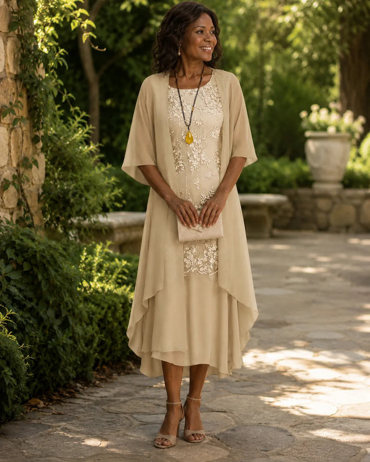 Gabrielle | Graceful Draped Two-Piece Set