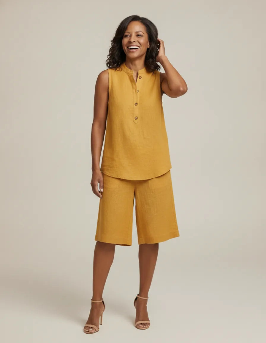Mariel | Sleeveless Cotton Short Set