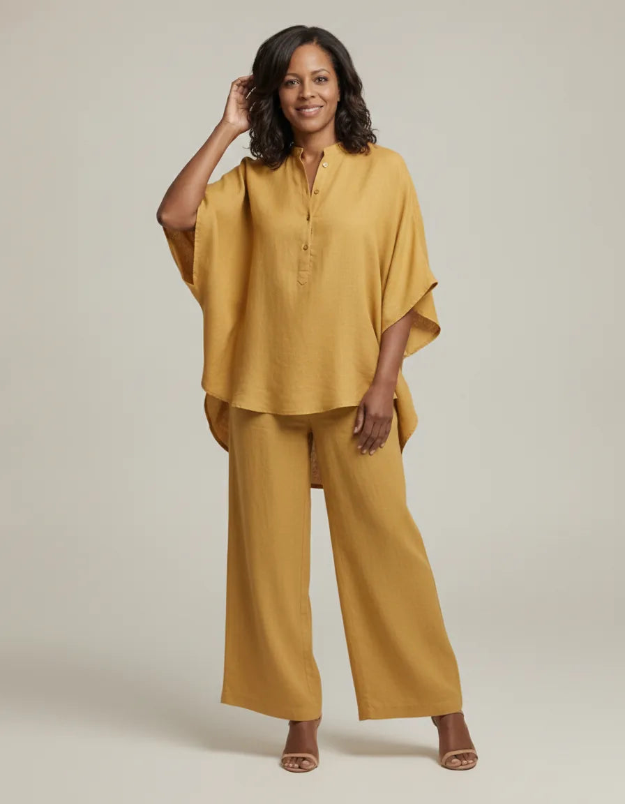 Mariel | Batwing Cotton Two-Piece Set