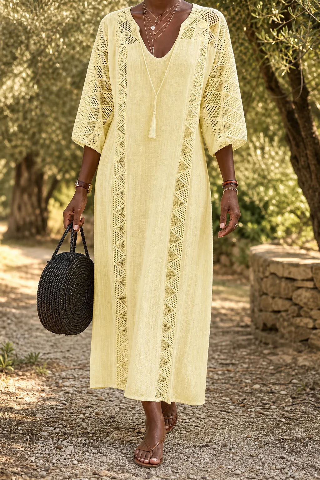 Dalila | Airy Lace-Trim Blouse