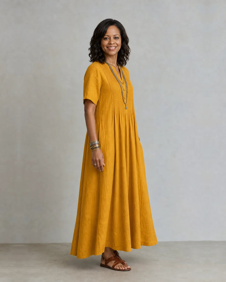 Livia Pintuck Maxi Dress