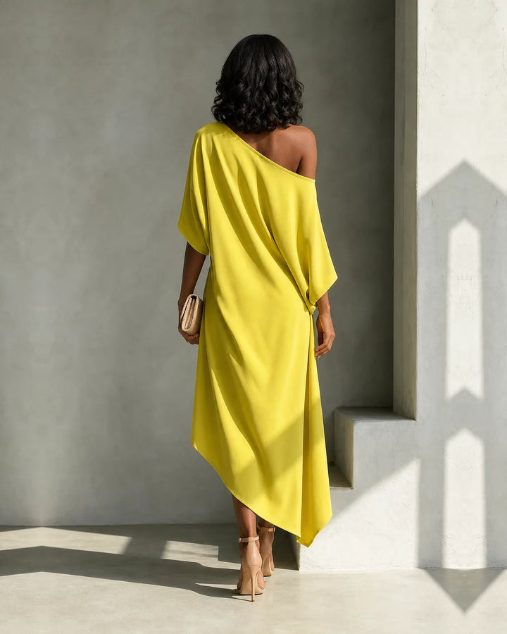 Noor | Asymmetrical Draped Dress