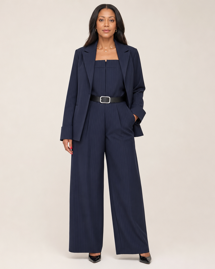 Zara™ | Tweedelige Set met Wijde Broek en Cropped Blazer