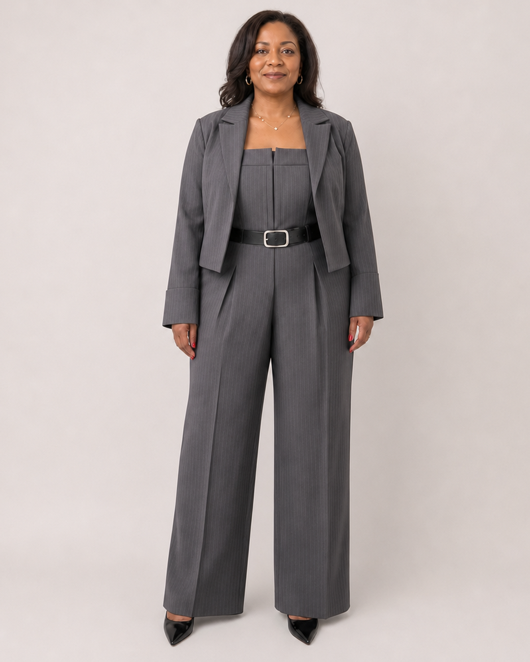 Zara™ | Tweedelige Set met Wijde Broek en Cropped Blazer