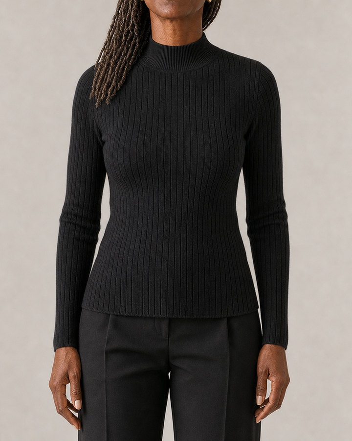 Zayenna Slim Fit Half Turtleneck Knit Top