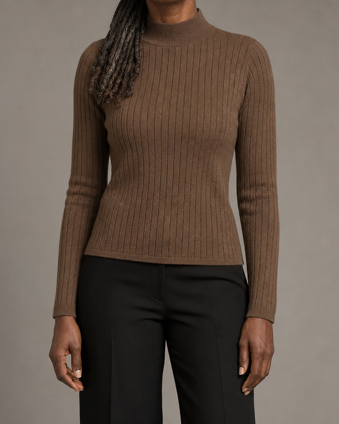 Zayenna Slim Fit Half Turtleneck Knit Top
